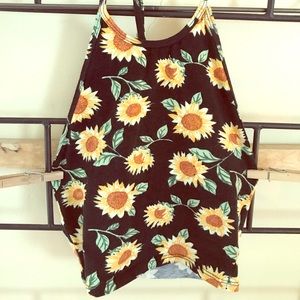 Urban Outfitters sunflower crop halter top